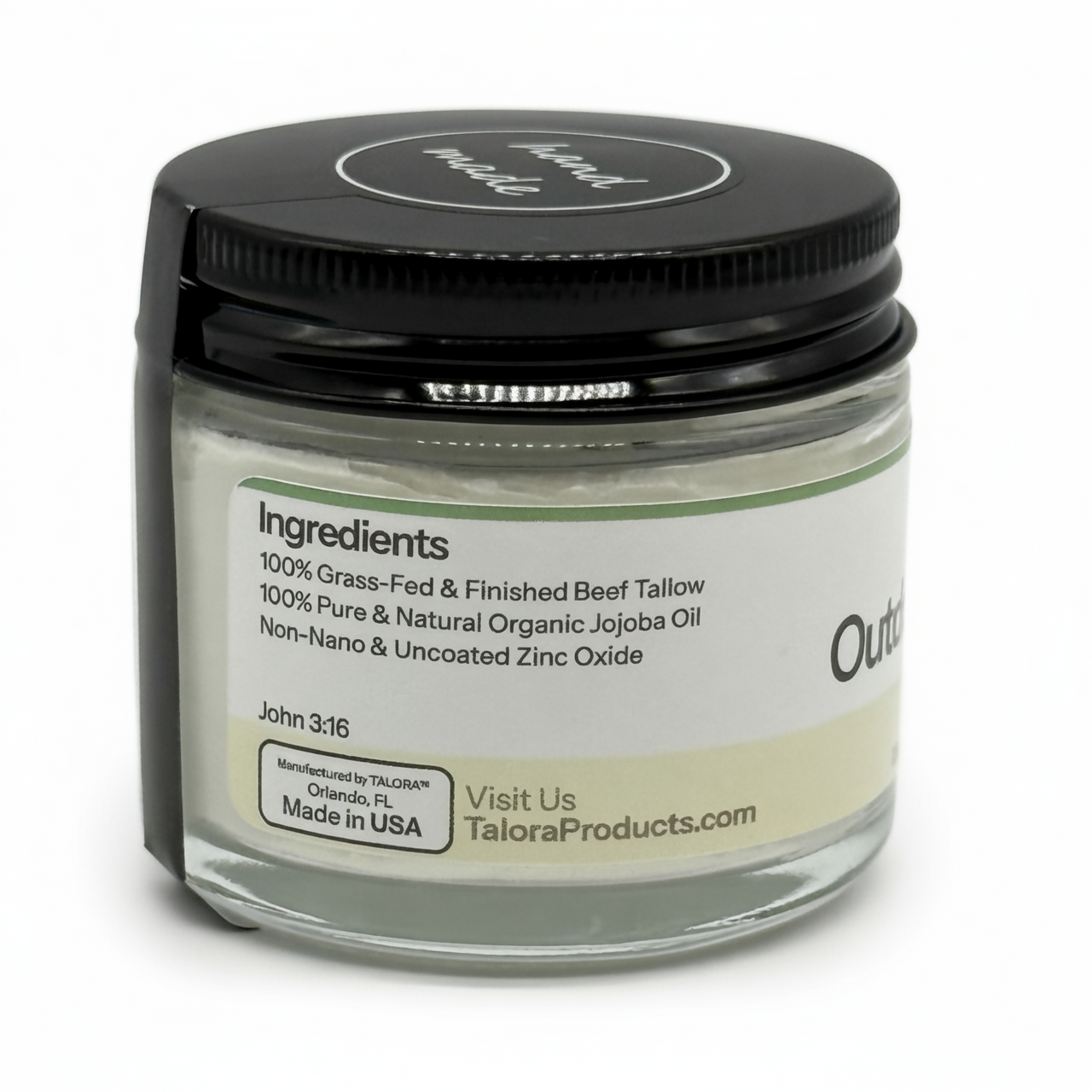 TALORA Outdoor Tallow Cream: Unscented (2 oz)