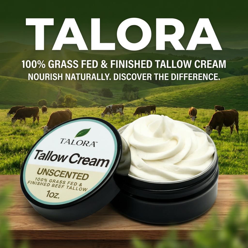 TALORA Tallow Cream: Unscented (1 oz)