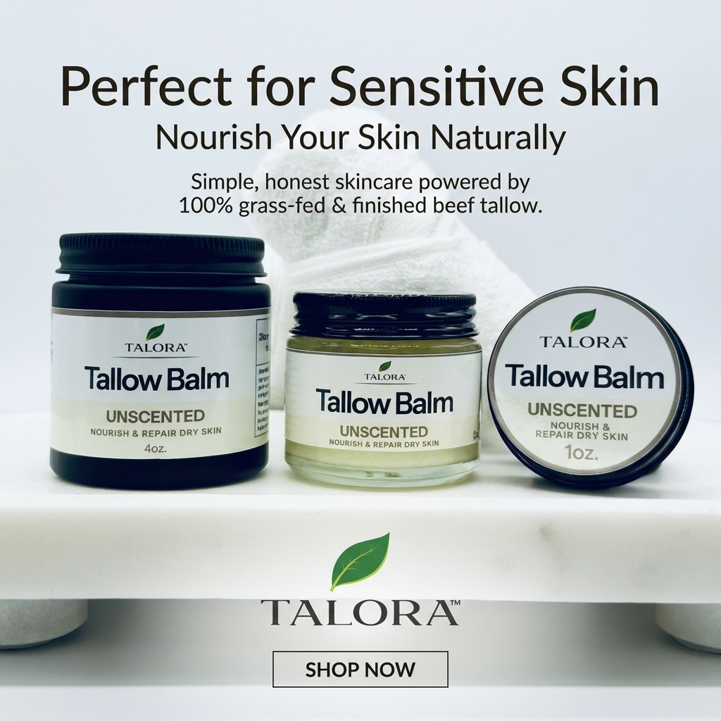 TALORA Tallow Balm: Unscented (1oz)
