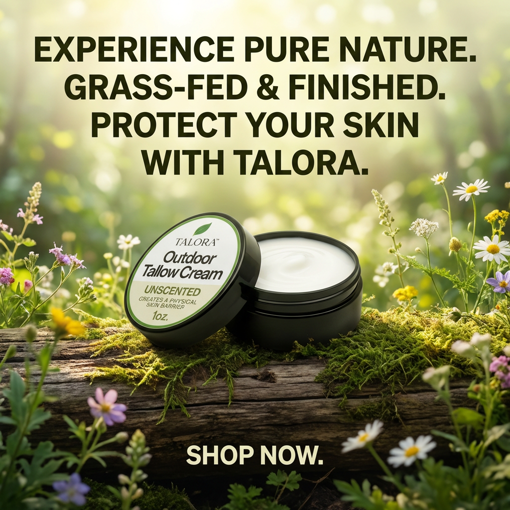 TALORA Outdoor Tallow Cream: Unscented (1 oz)