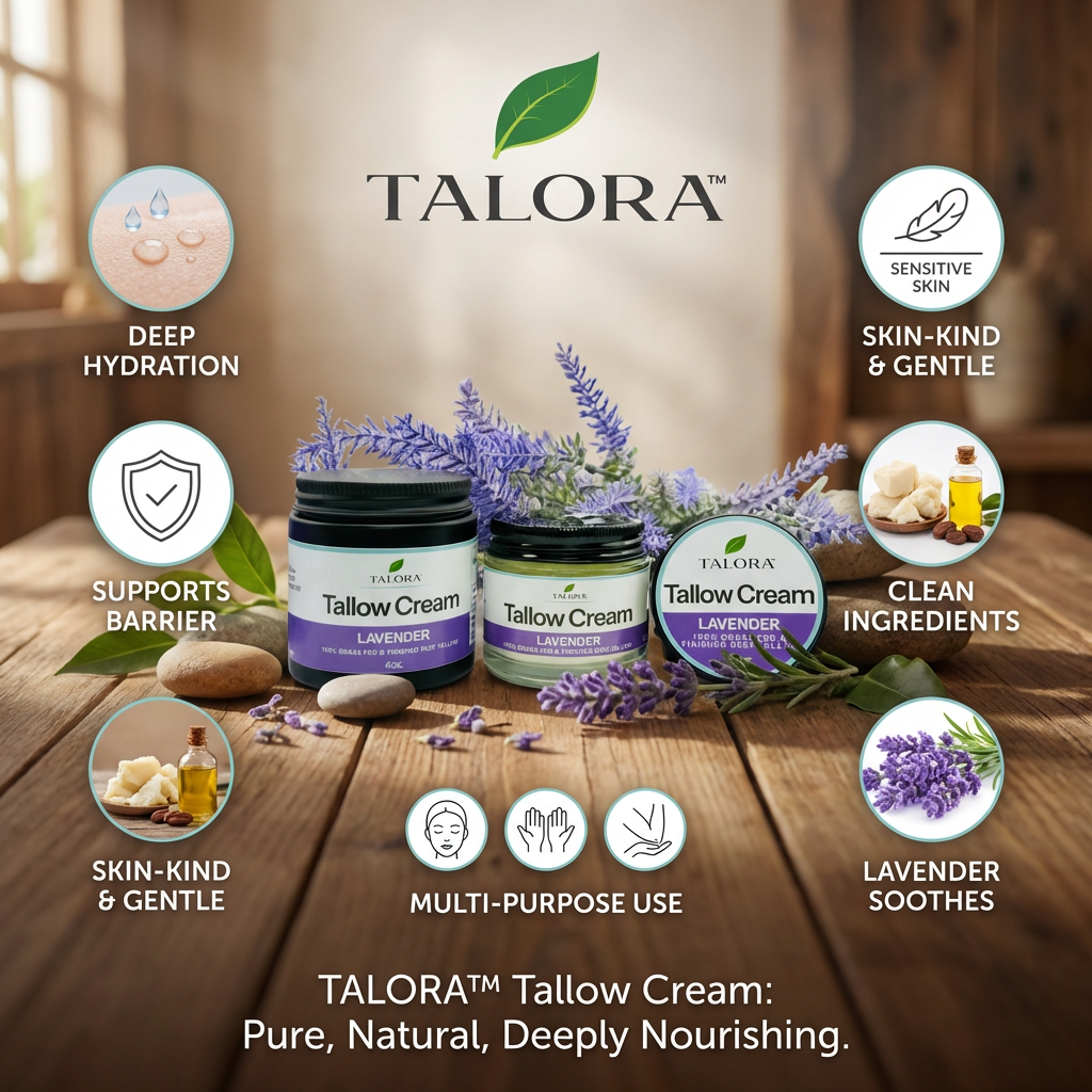 TALORA Tallow Cream: Lavender (2 oz)
